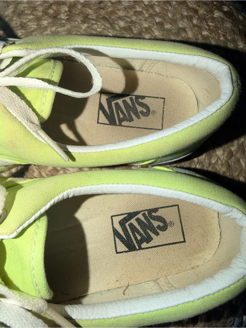 Vans Lime Green Checkered Sneakers - Picture 3 of 6